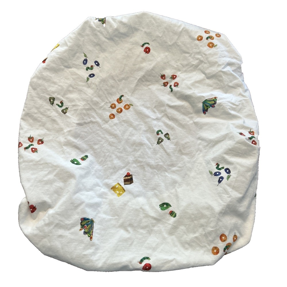 Nestig Mini Crib Fitted Sheet Organic Cotton 20 x 27.5 Very Hungry Caterpillar